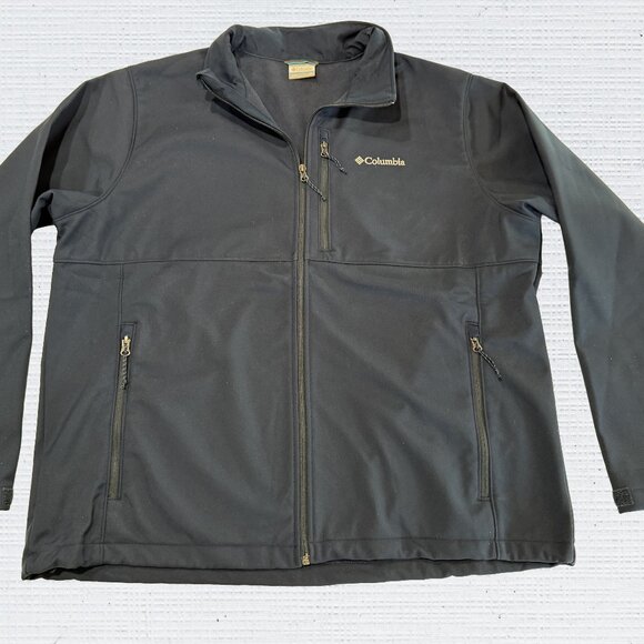 Columbia Ascender Softshell Jacket Black 2 XL Mens Waterproof - Picture 3 of 11